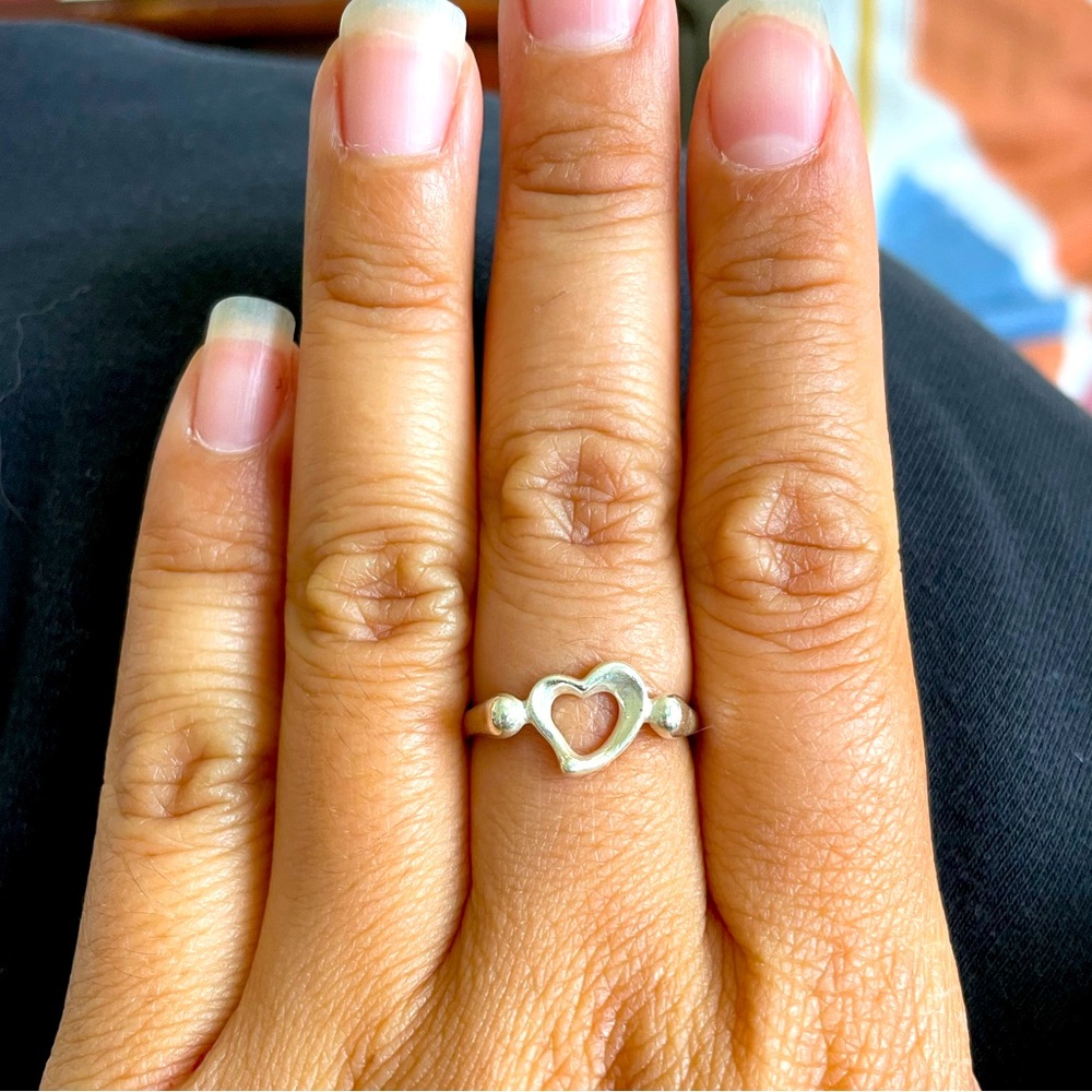 TIFFANY & CO Sterling Silver, Open Heart Ring by  Elsa Peretti  6